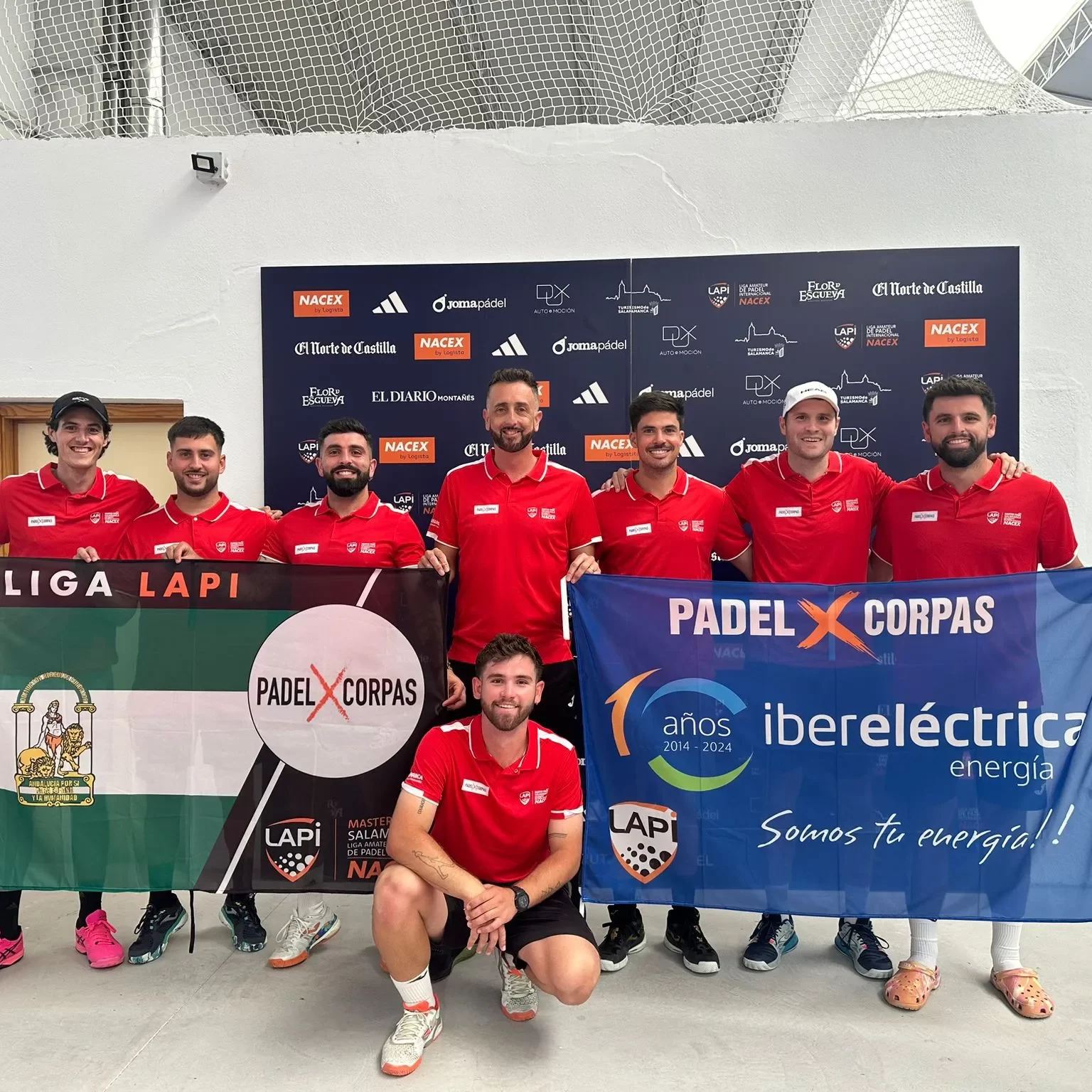 Equipo de Pádel Corpar Iberelectrica campeón de la lapi, liga de pádel internacional