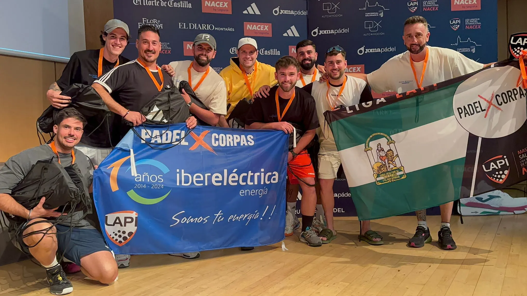 Equipo de Pádel Corpar Iberelectrica campeón de la lapi, liga de pádel internacional